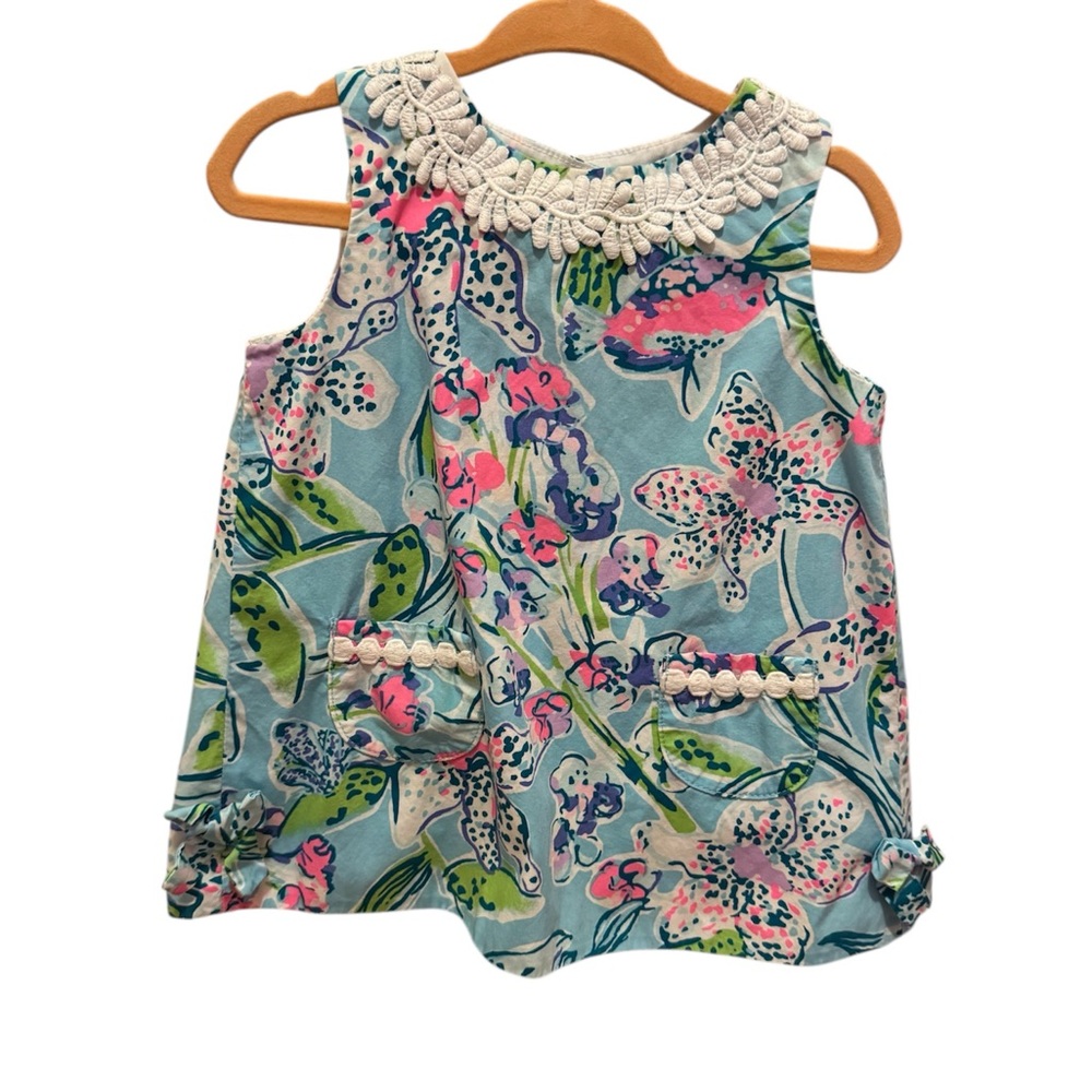 Lilly Pulitzer Blue, Pink and Green Floral Dress
